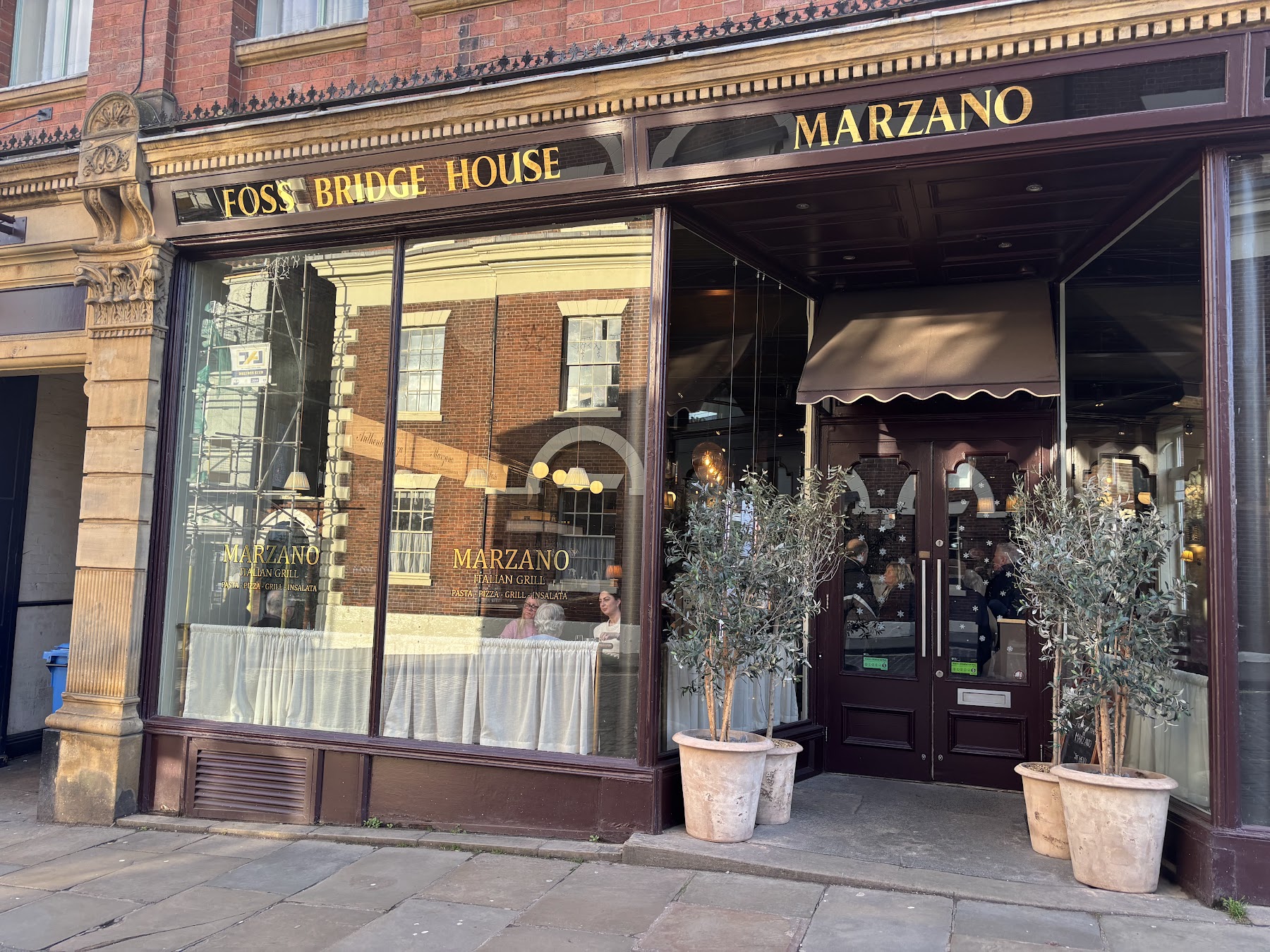 Marzano Italian Grill inside the restaurant